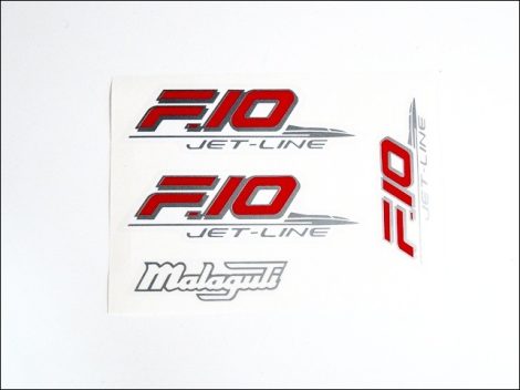 DECAL SET F10 /RED-SILVER/