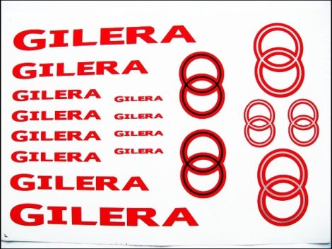 DECAL SET GILERA /RED-SILVER/