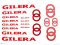 DECAL SET GILERA /RED-SILVER/