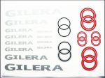 DECAL SET GILERA /SILVER-RED/