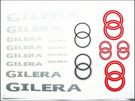 DECAL SET GILERA /SILVER-RED/