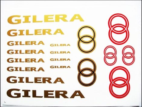 DECAL SET GILERA /GOLD-RED/