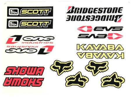 DECAL SET FOX,KAYABA,BRIDGESTONE